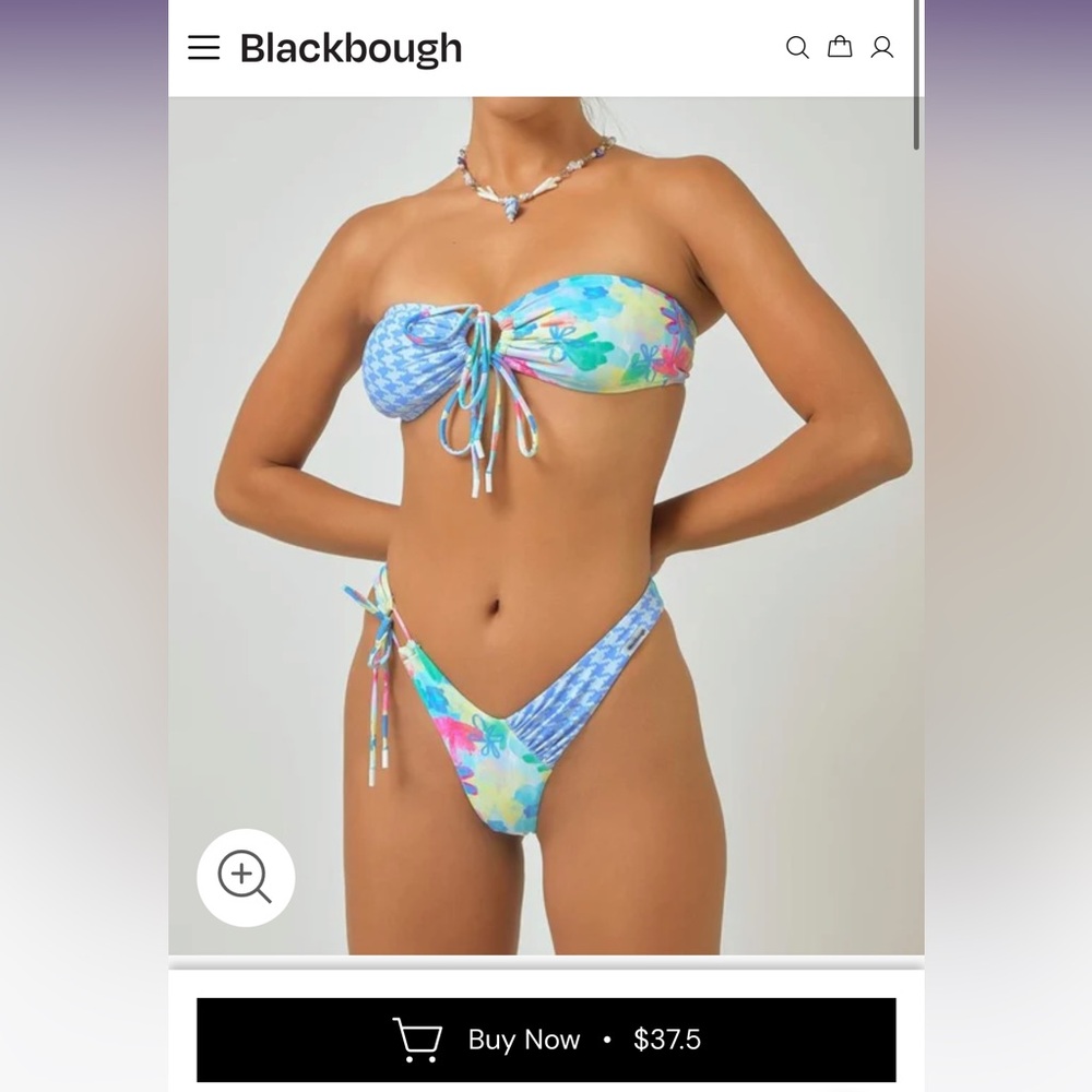 Blackbough Swim Houndstooth and Floral Bikini SET - Picture 6 of 7